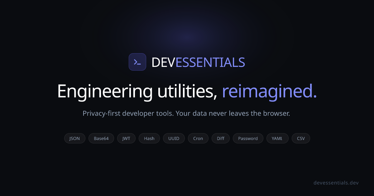 I built 30 developer tools that never send your input to a server